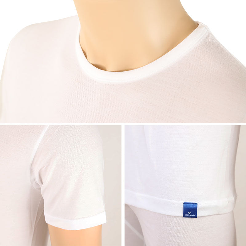 グンゼ インナー メンズ 半袖 tシャツ 冷感 M～LL GUNZE クールマジック 肌着 夏 下着 吸汗速乾 消臭 部屋干し ひんやり (在庫限り)