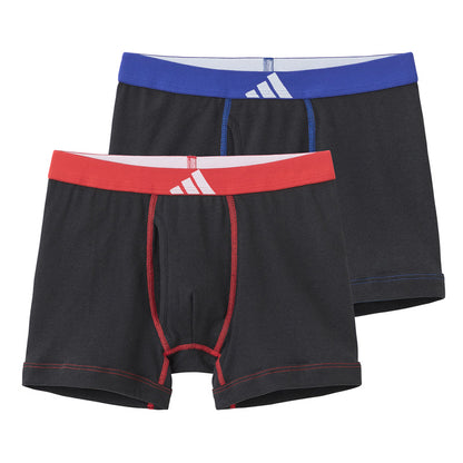ボクサーパンツ メンズ アディダス 前開き 2枚組 M L LL グンゼ adidas ボクサーブリーフ 下着 男性 ボクサー パンツ インナー 前あき 普段使い 洗い替え 2枚セット