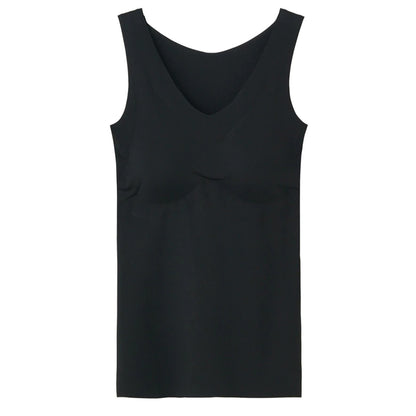 グンゼ キレイラボ パッド付き タンクトップ レディース 完全無縫製 冷感 春夏 M～LL インナー カップ付き 下着 肌着 涼しい 縫い目なし 夏 切りっぱなし