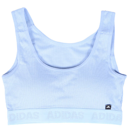 adidas リブハーフトップ M・L (GUNZE アディダス ハーフトップ レディース インナー 綿混 スポーティ 普段使い シンプル パット付き) (在庫限り)