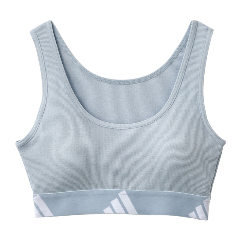 アディダス ジュニアブラ ハーフトップ 子供 150cm 160cm 165cm ハーフトップブラ ジュニア 女子 中学生 adidas 小学生 女の子 女児 スクールインナー 肌着 カップ付きインナー ブラ ファーストブラ スポブラ グンゼ