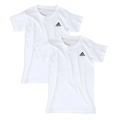 グンゼ アディダス キッズ Tシャツ 2枚組 140～160cm (下着 子供 インナー 男の子 半袖 シャツ 白 黒 子ども ジュニア adidas) (在庫限り)