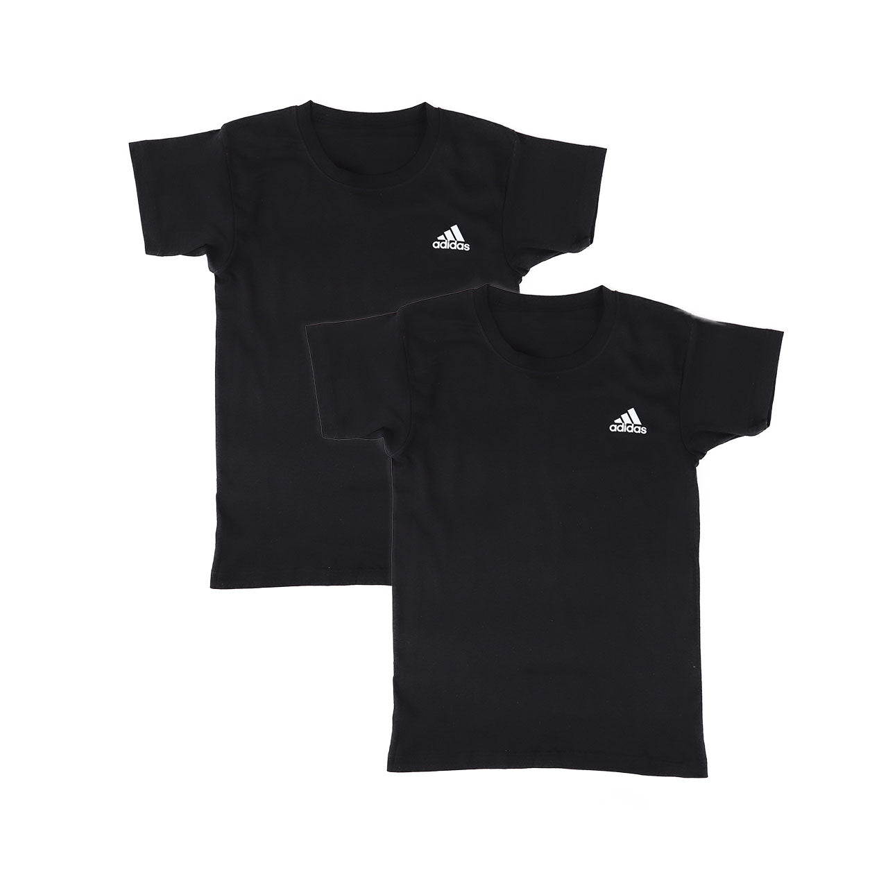 グンゼ アディダス キッズ Tシャツ 2枚組 140～160cm (下着 子供 インナー 男の子 半袖 シャツ 白 黒 子ども ジュニア adidas) (在庫限り)