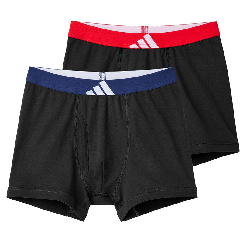 アディダス 男の子 インナー ボクサーブリーフ 下着 ジュニア ボーイズ グンゼ 140 150 160 170 cm adidas 子供用 キッズ 2枚組 綿 ストレッチ 通学 部活 体育 普段使い スポーツ ブランド シンプル かっこいい 快適 動きやすい 吸汗 通気性 成長期