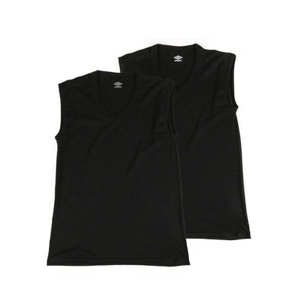 グンゼ umbro Vネック スリーブレスシャツ 2枚組 130～170cm (男の子 下着 キッズ ジュニア 子供 インナー 汗 スポーツ 白 黒) (在庫限り)