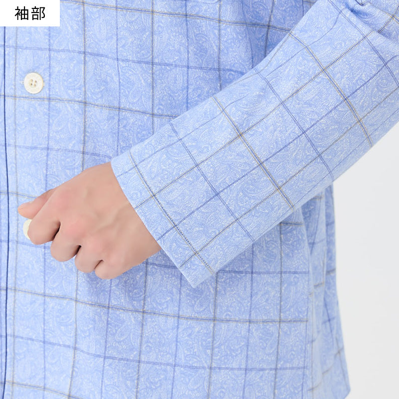 グンゼ パジャマ メンズ 綿100 日本製 S M L LL GUNZE シニア 寝巻 寝間着 部屋着 前開き ホームウェア ルームウェア チェック ストライプ 男性 紳士 敬老の日 ギフト 父の日 (送料無料)