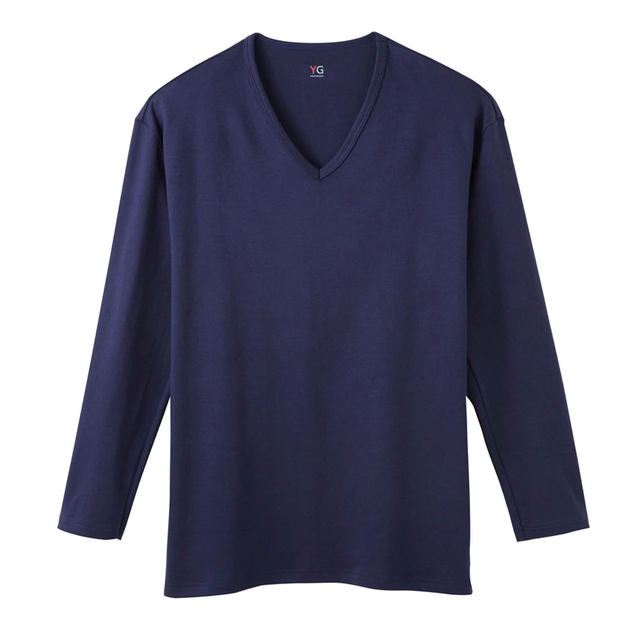 グンゼ YG tシャツ メンズ 長袖 綿100% あったか インナー 9分袖 Vネック M～LL (厚地 厚手 暖かい 男性 下着 肌着 コットン 綿 V首 アンダーウェア GUNZE)