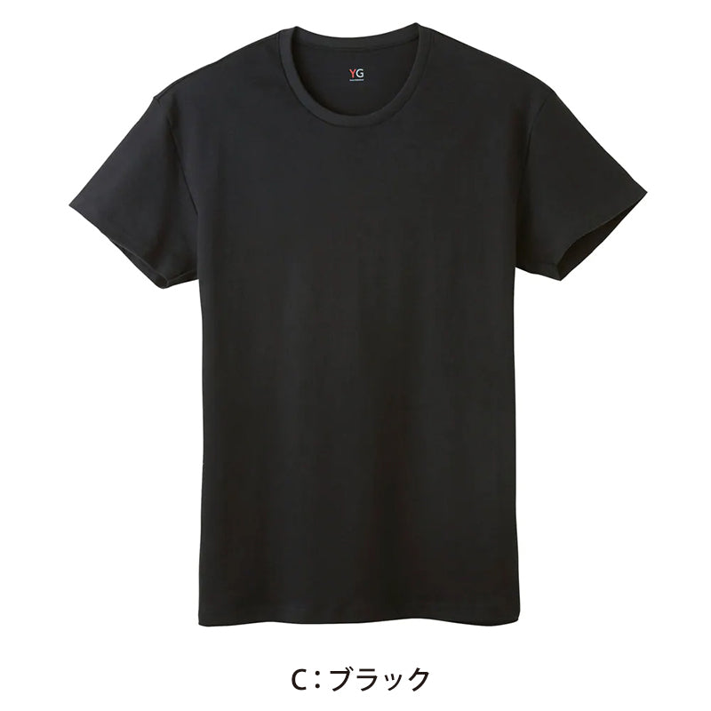 グンゼ YG tシャツ メンズ 半袖 綿100% あったか インナー クルーネック M～LL 厚地 厚手 暖かい 男性 下着 肌着 コットン 綿 丸首 アンダーウェア GUNZE