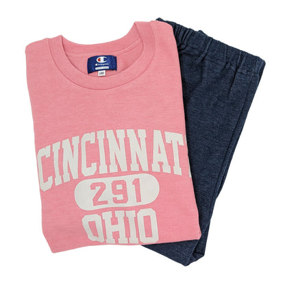 チャンピオン キッズ パジャマ 長袖 子供服 ルームウェア 部屋着 セットアップ 男の子 女の子 グンゼ 130 140 150 160 cm ブランド チャンピオン ジュニア ナイトウェア 上下セット 秋 冬 春 綿 コットン 快適 通学 入学祝い ギフト プレゼント (送料無料)