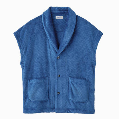 グンゼ ボア 羽織物 メンズ ベスト 冬 M L GUNZE 起毛 羽織り はおり パジャマの上 ルームウェア 部屋着 ナイトウェア 防寒 プレゼント 暖かい 冷えとり 冷え 肩こり あたたか あったか ぽかぽか 着る毛布 ふわふわ 冬 真冬 冬用 (送料無料)