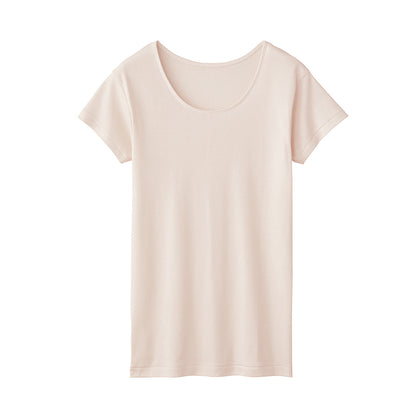 グンゼ 快適工房 3分袖 インナー レディース 半袖 綿100% M～LL GUNZE 綿100％ 下着 肌着 シャツ スリーマー 丸首 女性 婦人 白 ベージュ やわらか M L LL