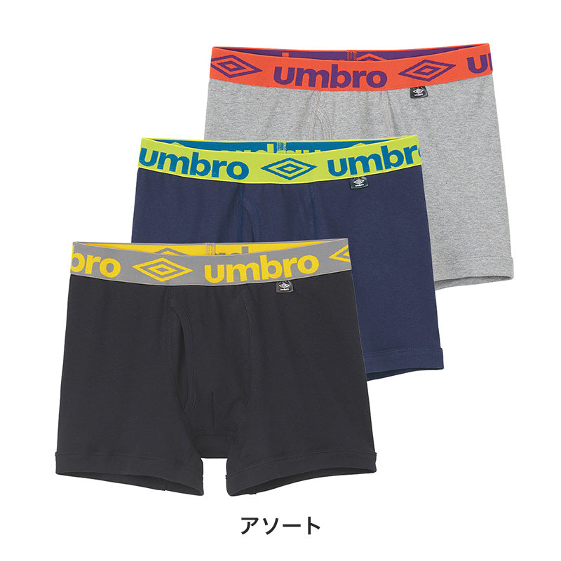 グンゼ umbro ボクサーブリーフ3枚組 M～LL (アンブロ メンズ パンツ ボクサーブリーフ 下着 インナー 綿 ) (在庫限り)