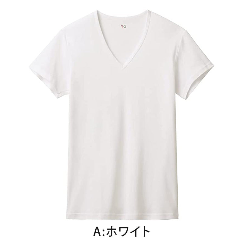 グンゼ インナー メンズ 半袖 綿100% vネック tシャツ 消臭 M～3L インナーシャツ 肌着 下着 紳士 男性 吸汗速乾 インナーウェア YG ワイジー シャツ M L LL 汗臭 ムレ 白 黒 灰 綿100 ネクストラ ネクストラプラス