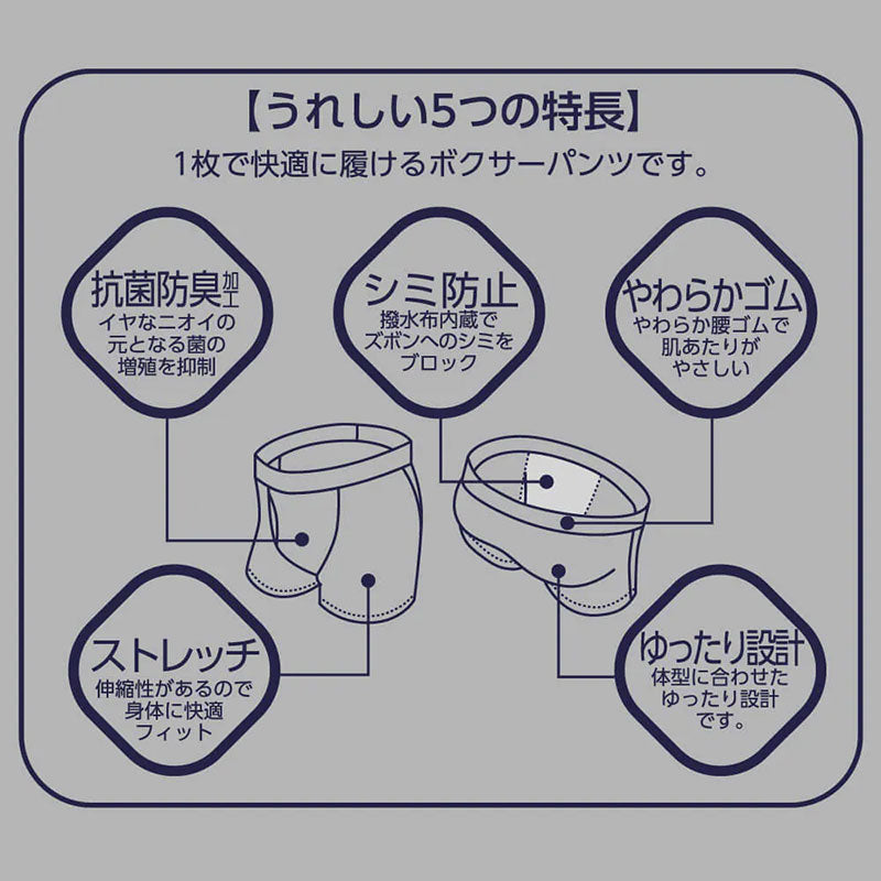 グンゼ NEXTYLE 尿じみ対応ボクサーブリーフ M～LL (GUNZE 前開き メンズ 男性 紳士 下着 肌着 ボクサー インナーウェアー 抗菌防臭 オールシーズン 通年 M L LL)