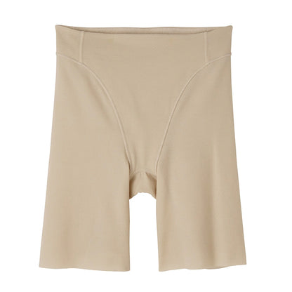 KIREILABO Fitte ロングガードル M L LL キレイラボ フィッテ オーガニックコットン レディース ショーツ インナー 敏感肌 転写プリント タグレス 黒 ベージュ 肌色 パープル 紫