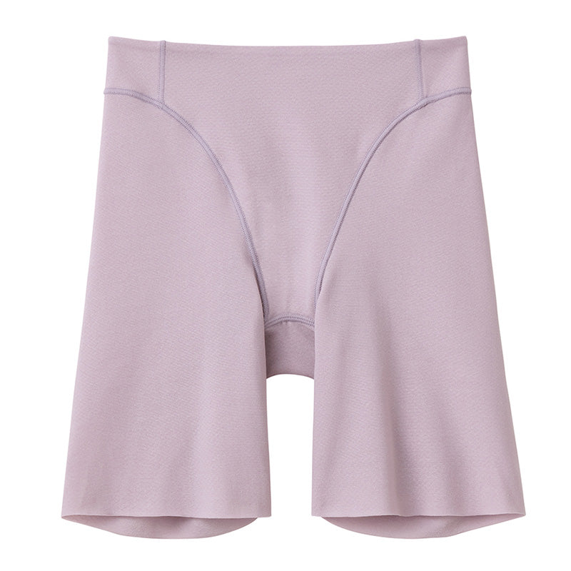 KIREILABO Fitte ロングガードル M L LL キレイラボ フィッテ オーガニックコットン レディース ショーツ インナー 敏感肌 転写プリント タグレス 黒 ベージュ 肌色 パープル 紫