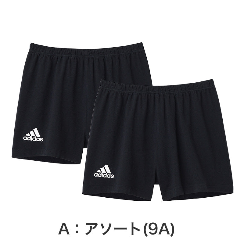 アディダス 女の子 スパッツ 1分丈 2枚組 150～165cm (レギンス 一分丈 キッズ 子供 adidas ジュニア オーバーパンツ スポーツ 重ね履き) (在庫限り)