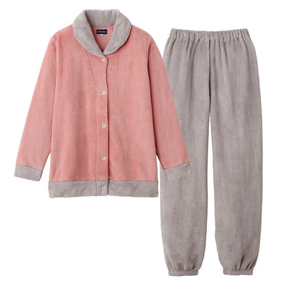 グンゼ パジャマ レディース 長袖 冬 ボア フリース ルームウェア M～LL GUNZE 冬用 部屋着 上下セット 長袖長パンツ あったか もこもこ 厚手 (送料無料) (在庫限り)