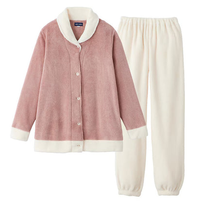 グンゼ パジャマ レディース 長袖 冬 ボア フリース ルームウェア M～LL GUNZE 冬用 部屋着 上下セット 長袖長パンツ あったか もこもこ 厚手 (送料無料) (在庫限り)