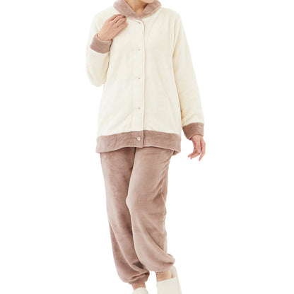 【 アウトレット 】 グンゼ パジャマ ルームウェア レディース ボアフリース M～LL (GUNZE COMME CI COMME CA 冬用 長袖長パンツ あったか 部屋着) (送料無料) (在庫限り)