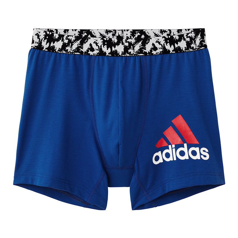 アディダス ボクサーパンツ メンズ 綿 ベア天 前閉じ S～LL adidas パンツ ボクサー 肌着 下着 インナー 綿混 男子 部活 部活動 スポーツ 運動 体育 柄 ロゴ スリーストライプス 汗 吸汗 速乾 ジム (在庫限り)