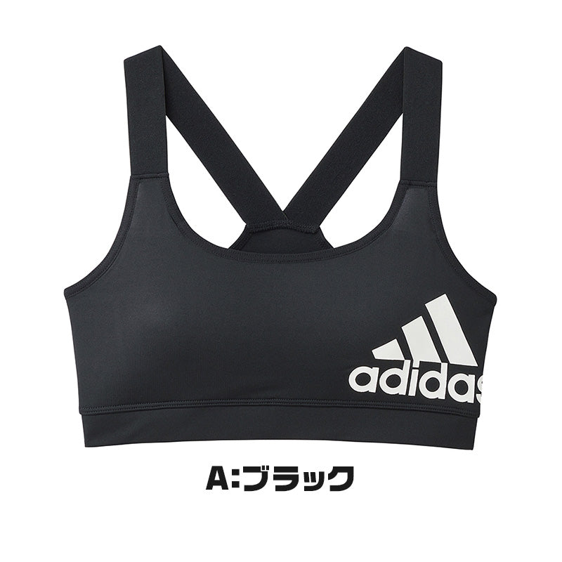 グンゼ アディダス スポーツブラ ハーフトップ 女の子 150～165cm (ジュニアブラ スポブラ adidas 小学生 中学生 スクールインナー 肌着 カップ付きインナー ブラ かぶりイプ ファーストブラ 150 160 165) (在庫限り)