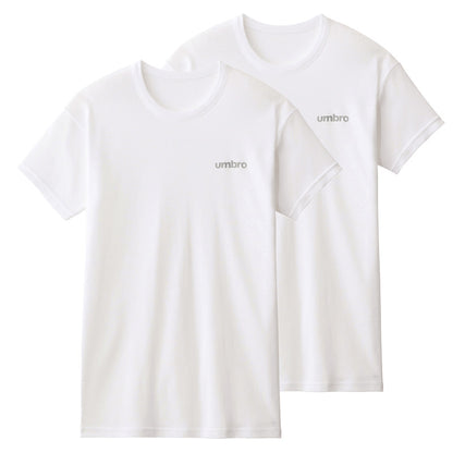 グンゼ キッズ tシャツ 男の子 半袖 クルーネック 2枚 セット 130～170cm umbro アンブロ 下着 子供 インナー ジュニア 速乾 スポーツ 体操 運動 部活 白 黒