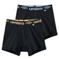 グンゼ umbro 子供 ボクサーブリーフ 2枚 セット 綿100 140～170 アンブロ パンツ 前あき ボクサーブリーフ 下着 インナー 綿 吸汗速乾 ギフト プレゼント ボクサーパンツ 黒 ブラック カラフル 140 150 160 170