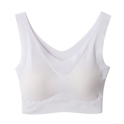 グンゼ ハーフトップブラ メッシュ 夏 レディース カップ付き M～LL キレイラボ ハーフトップ パット付き インナー シームレス 縫い目なし ノンワイヤーブラ 肌着 下着 GUNZE