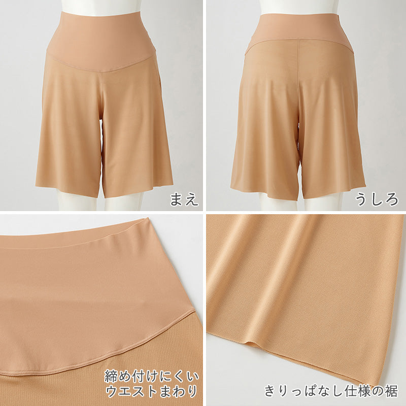 グンゼ ペチパンツ ペチコート パンツ 透けない フレアパンツ M～LL レディース 透け防止 スカート ワイドパンツ インナー ランジェリー カットオフ