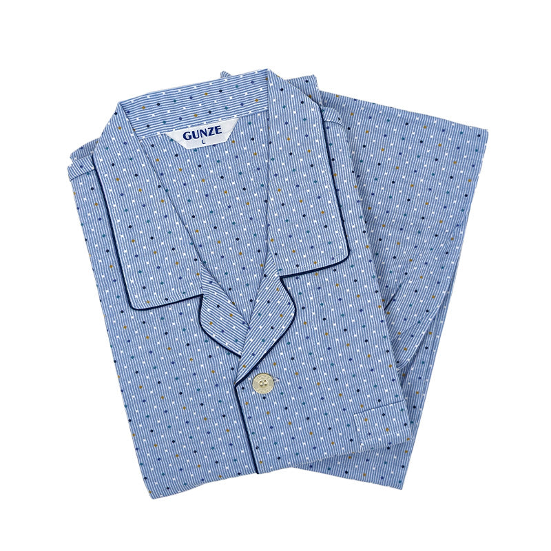 グンゼ パジャマ メンズ 長袖 綿100 S～LL 春夏 薄手 長ズボン 男性 gunze 介護 介護用パジャマ 寝巻 寝間着 部屋着 前開き ホームウェア ルームウェア シニア セットアップ 大きいサイズ チェック 敬老の日 プレゼント ギフト 父の日 (送料無料) (在庫限り)
