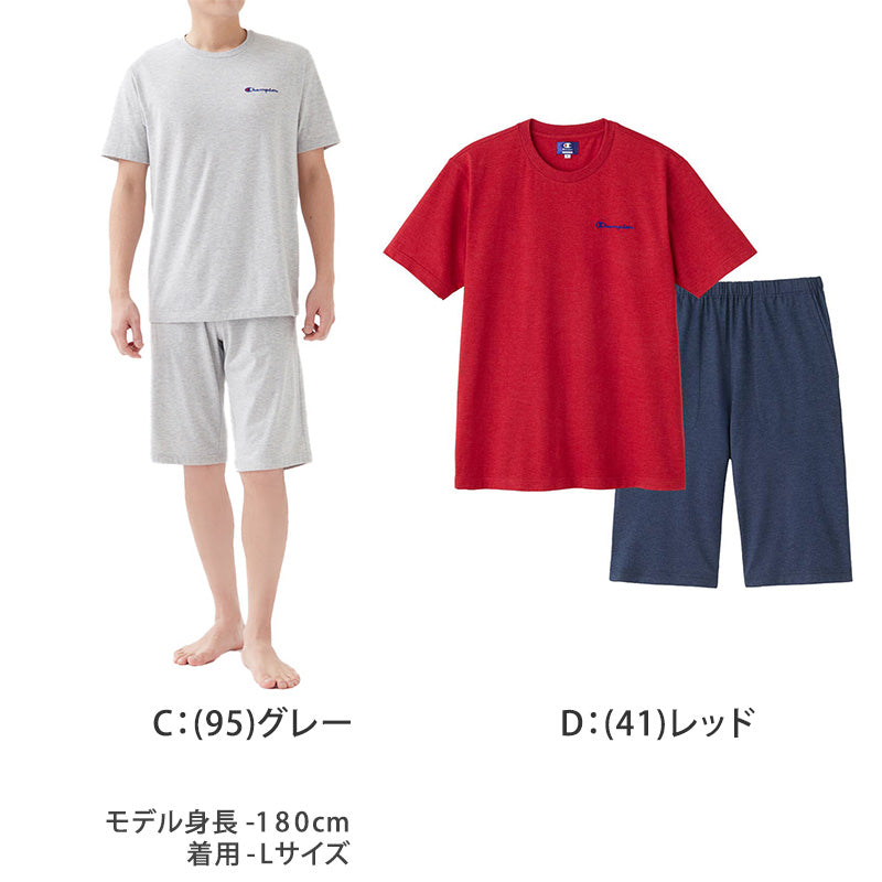 チャンピオン パジャマ 半袖 半ズボン メンズ 上下セット M L LL