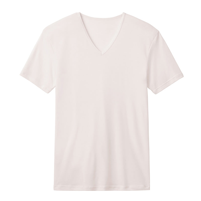 ファイヤーアセドロン メンズ インナー Vネック Tシャツ 薄手 グンゼ  M L LL 半袖 吸湿発熱 暖かい 涼しい ストレッチ 吸湿 放湿 汗冷え防止 肌着 下着 春夏 秋冬 オールシーズン 通勤 通学 ビジネス スポーツ ゴルフ ランニング ウォーキング ジム アウトドア