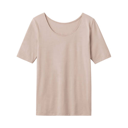 グンゼ ファイヤーアセドロン レディース 5分袖 インナー 薄手 M L LL シャツ アンダーウェア 下着 暖かい 冬 防寒 肌着 婦人 GUNZE