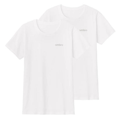 umbro クルーネック Tシャツ メンズ 2枚組 綿100 M L LL グンゼ アンブロ 半袖 丸首 無地 インナー アンダーウェア 白 黒 ホワイト ブラック 大きいサイズ シンプル 快適 脇縫いなし デイリー 定番 トップス カジュアル おしゃれ 重ね着 部屋着 ルームウェア