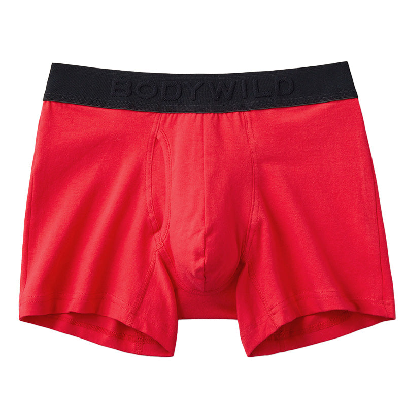 グンゼ ボディワイルド ボクサーパンツ 前開き メンズ 綿 M～LL 綿混 ストレッチ ボクサーブリーフ インナー 下着 男性 ロゴ 前あき 赤 黒 紺 白 灰 GUNZE BODYWILD