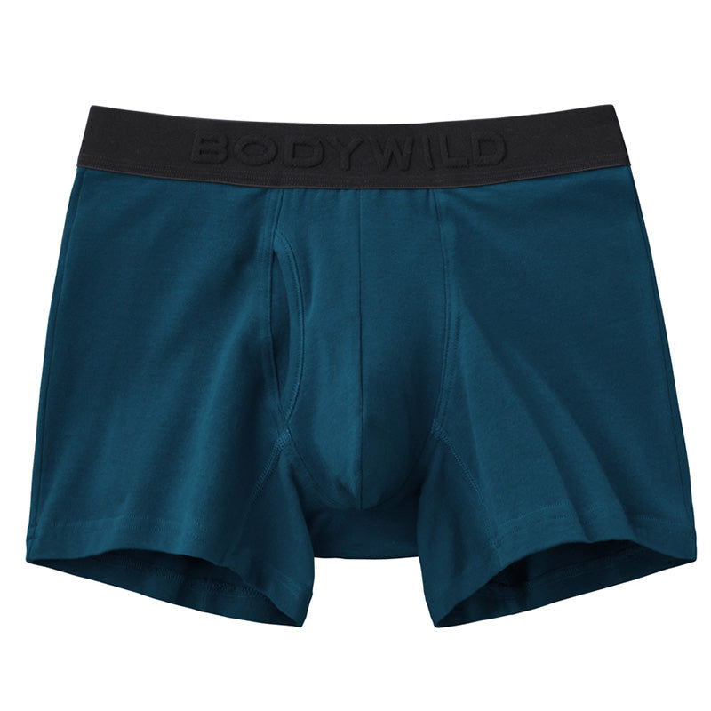 グンゼ ボディワイルド ボクサーパンツ 前開き メンズ 綿 M～LL 綿混 ストレッチ ボクサーブリーフ インナー 下着 男性 ロゴ 前あき 赤 黒 紺 白 灰 GUNZE BODYWILD