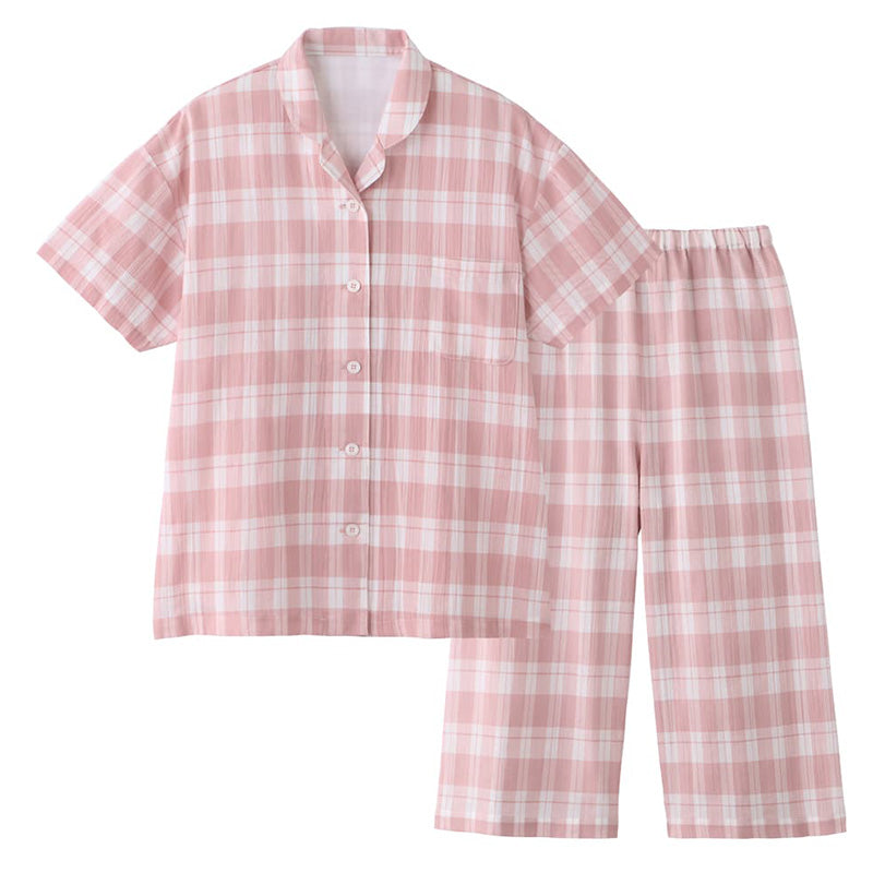 アセドロン パジャマ 婦人 レディース 半袖 夏 グンゼ 7分丈 パンツ 綿100 S～LL gunze GUNZE 半ズボン 吸汗速乾 速乾 薄手 プレゼント ギフト 母の日 敬老の日 (送料無料)
