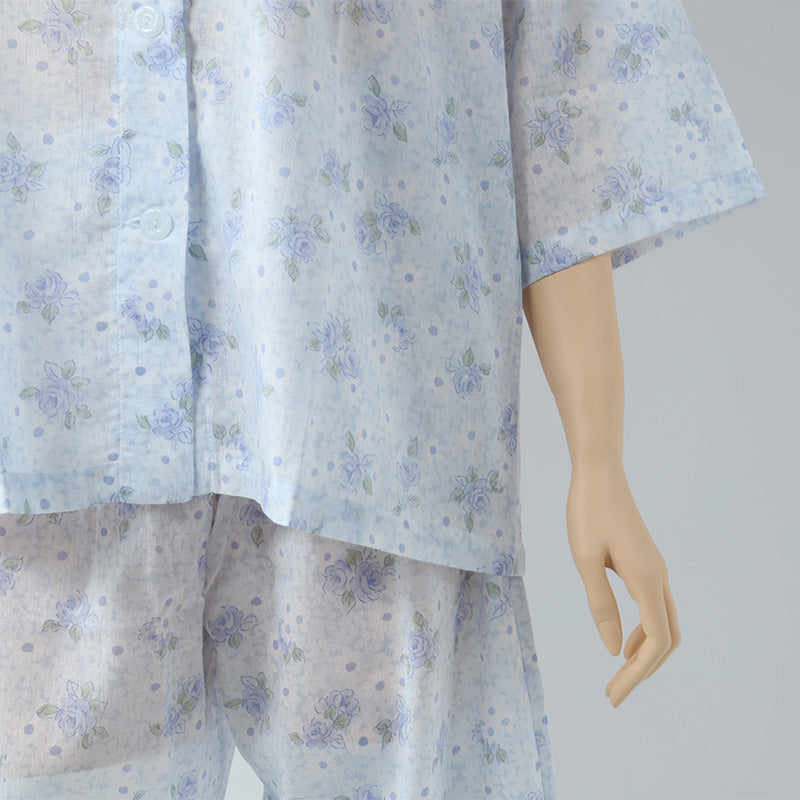 グンゼ パジャマ レディース 7分袖 綿100 春夏 夏用 S～LL GUNZE 薄手 涼しい 七分袖 長ズボン 吸汗速乾 花柄 プレゼント ギフト 母の日 敬老の日 S M L LL (送料無料) (在庫限り)