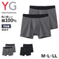 グンゼ YG ボクサーパンツ 綿100 メンズ 前あき 2枚組 M L LL GUNZE YG ワイジー 下着 パンツ ボクサーブリーフ 男性 紳士