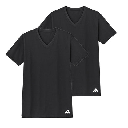 アディダス v首 Tシャツ 綿100 メンズ 2枚組 グンゼ M L LL vネック 肌着 下着 インナー シャツ 2枚セット adidas 白 黒 プレゼント ギフト (在庫限り)