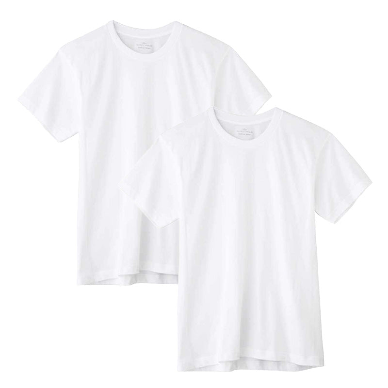 グンゼ クルーネック tシャツ ボディワイルド 綿100 2枚組 M L LL 丸首 肌着 下着 無地 インナー 2枚セット gunze bodywild 白 黒 灰 プレゼント ギフト