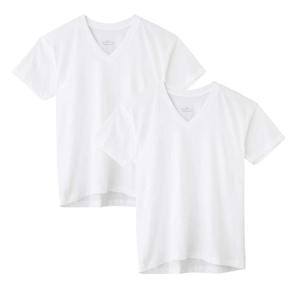 グンゼ vネック tシャツ ボディワイルド 綿100 2枚組 M L LL v首 肌着 下着 無地 インナー 2枚セット gunze bodywild 白 黒 灰 プレゼント ギフト