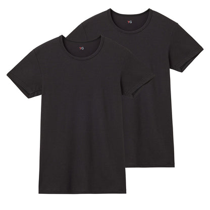 グンゼ YG tシャツ メンズ 半袖 クルーネック 鹿の子 抗菌 防臭 2枚組 M L LL 吸汗速乾 丸首 GUNZE インナーシャツ 男性 紳士 下着 肌着 インナー ニオイ対策 夏 スーツ下 ビジネス ビジネスインナー オールシーズン