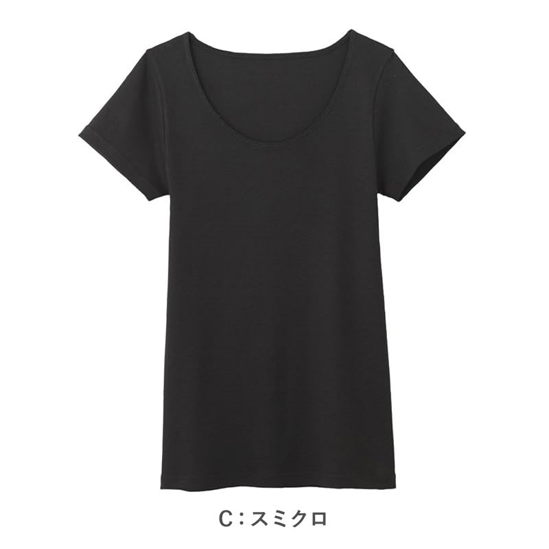 レディース 綿100 2分袖 インナー 半袖 シャツ グンゼ シーファー M L LL GUNZE CFA 肌着 下着 消臭 コットン 臭い対策 汚れが落ちやすい やわらか