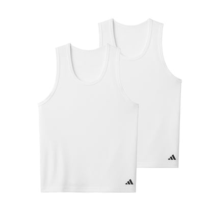 アディダス キッズ tシャツ 男の子 インナー スリーブレス ノースリーブ 2枚組 グンゼ 150 160 170cm タンクトップ 下着 子供 吸汗 速乾 男子 肌着 シャツ 白 黒 子ども ジュニア adidas さらさら 洗い替え (在庫限り)