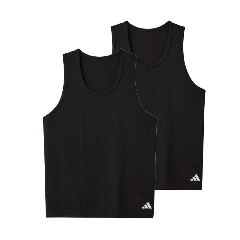 アディダス キッズ tシャツ 男の子 インナー スリーブレス ノースリーブ 2枚組 グンゼ 150 160 170cm タンクトップ 下着 子供 吸汗 速乾 男子 肌着 シャツ 白 黒 子ども ジュニア adidas さらさら 洗い替え (在庫限り)