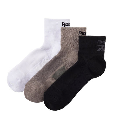 リーボック 靴下 ソックス メンズ 3足 セット ショート 丈 足底パイル 厚手 グンゼ 25 26 27 cm gunze reebok ホワイト 白 ブラック 黒 グレー 灰 ネイビー 紺 スポーツ ウォーキング ジョギング ランニング 運動