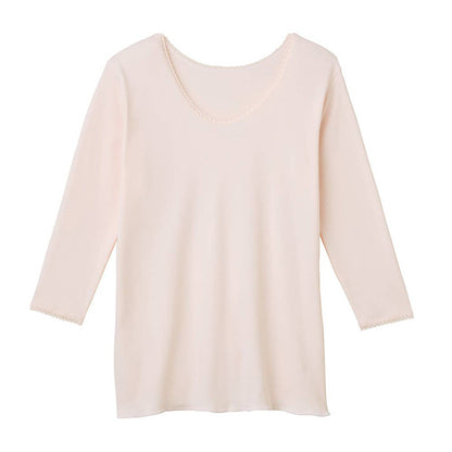 グンゼ 快適工房 婦人 あたたかい 綿 8分袖スリーマー レディース 冬用 M L LL インナー シャツ 長袖 綿100 綿肌着 冷え対策 あったか やわらか 保湿加工 微起毛 防寒 下着 綿素材 冬 綿インナ やさしい肌ざわり