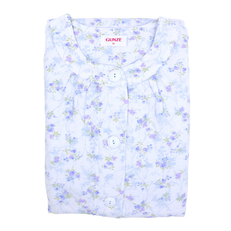 グンゼ パジャマ レディース 冬用 長袖 大きいサイズ 上下セット S M L LL 綿混 暖かい 保温 防寒 長パンツ ルームウェア 中わた ソフトキルト 快適 女性 寝巻 寝間着 部屋着 ホームウェア ルームウェア 花柄 敬老の日 ギフト プレゼント 母の日 (送料無料)